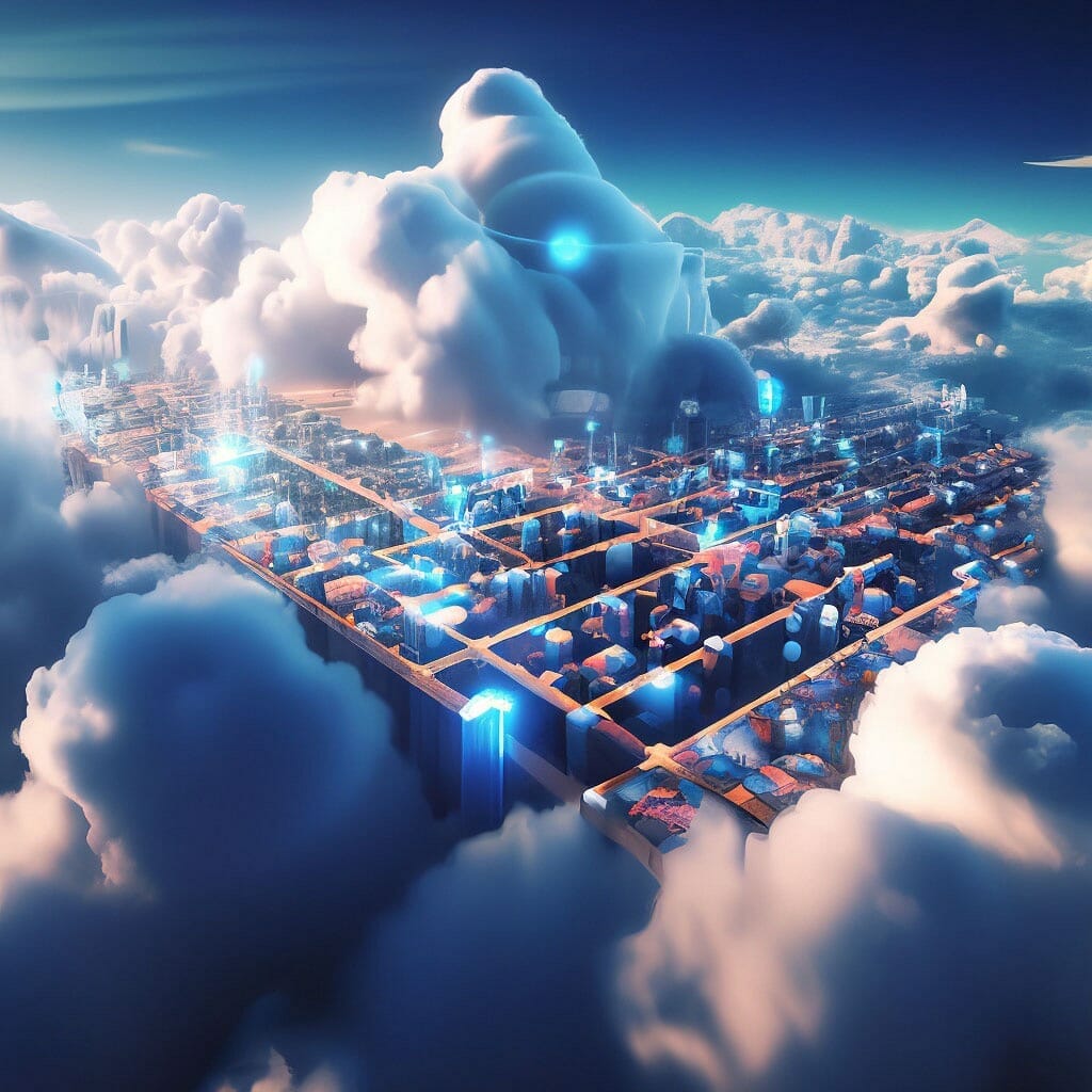 Keywords: City, Clouds Description: A city floating in the clouds.